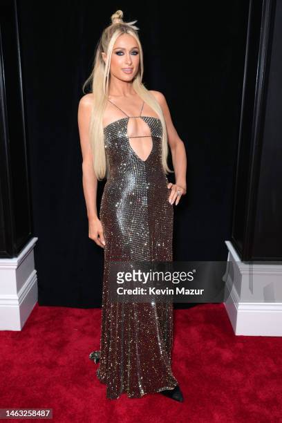 Paris Hilton attends the 65th GRAMMY Awards on February 05, 2023 in Los Angeles, California.