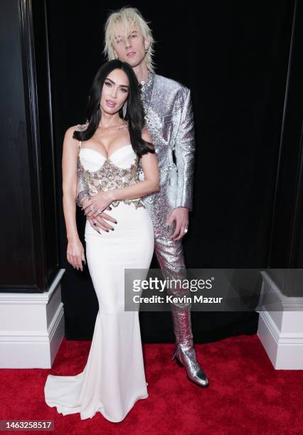 Megan Fox and Machine Gun Kelly attend the 65th GRAMMY Awards on February 05, 2023 in Los Angeles, California.