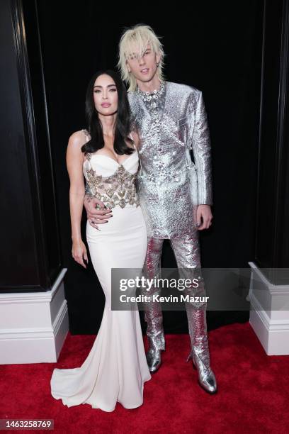 Megan Fox and Machine Gun Kelly attend the 65th GRAMMY Awards on February 05, 2023 in Los Angeles, California.