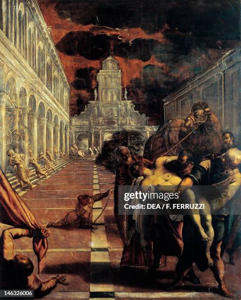 Venice, Accademia The theft of the body of St Mark, 1562-1563, by Jacopo Robusti known as Tintoretto , oil on canvas.