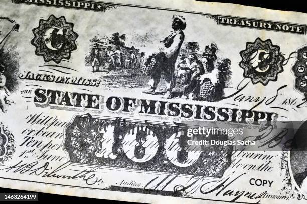 early american currency - slave money in the confederacy - csa images stock-fotos und bilder