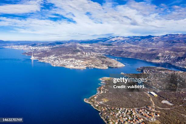 bakar bay panorama - rijeka croatia stock pictures, royalty-free photos & images