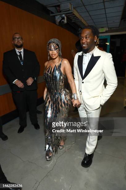 Cardi B and Offset attend the 65th GRAMMY Awards at Crypto.com Arena on February 05, 2023 in Los Angeles, California.