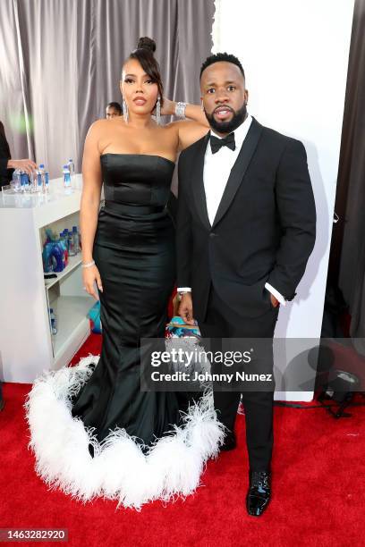 Yo Gotti and Angela Simmons attend the 65th GRAMMY Awards at Crypto.com Arena on February 05, 2023 in Los Angeles, California.