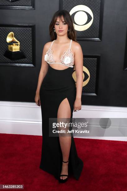 Camila Cabello attends the 65th GRAMMY Awards on February 05, 2023 in Los Angeles, California.