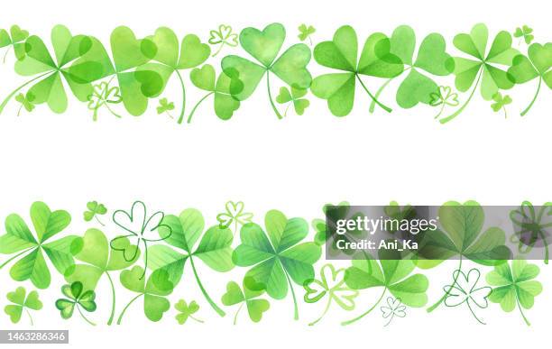 banners with сlover - shamrock stock illustrations