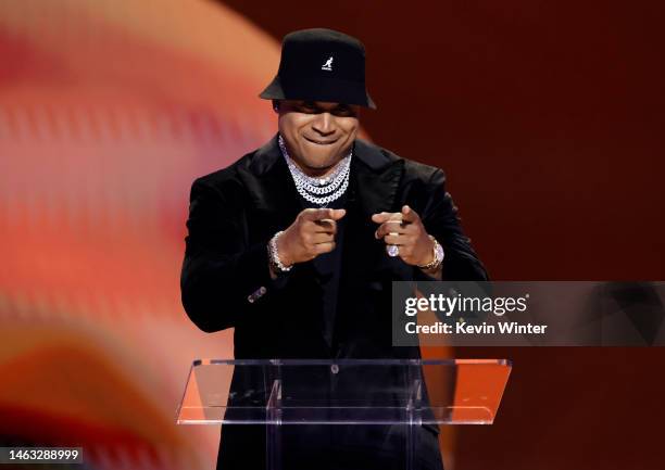 Cool J speaks onstage during the 65th GRAMMY Awards at Crypto.com Arena on February 05, 2023 in Los Angeles, California.