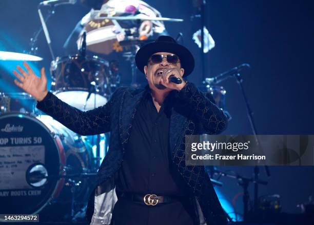 Ice-T performs onstage during the 65th GRAMMY Awards at Crypto.com Arena on February 05, 2023 in Los Angeles, California.