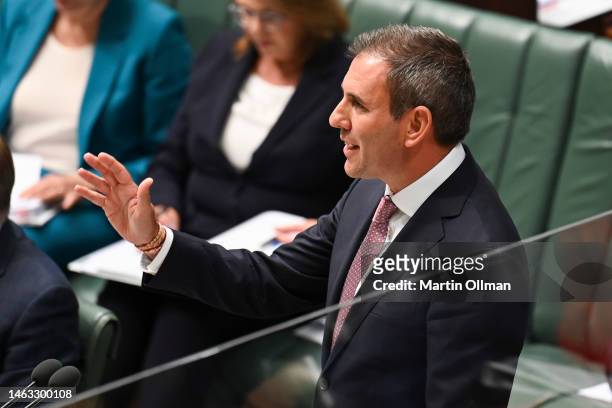 Treasurer Jim Chalmers during Question Time in the House of Representatives on February 06, 2023 in Canberra, Australia. The political year...