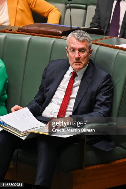 Attorney-General of Australia Mark Dreyfus MP during Question Time in the House of Representatives on February 06, 2023 in Canberra, Australia. The...