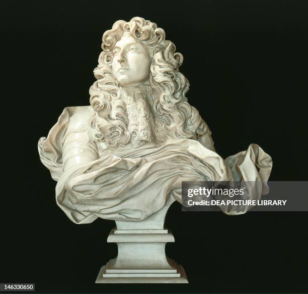 Versailles, Château De Versailles Portrait bust of Louis XIV , by Gian Lorenzo Bernini , marble.