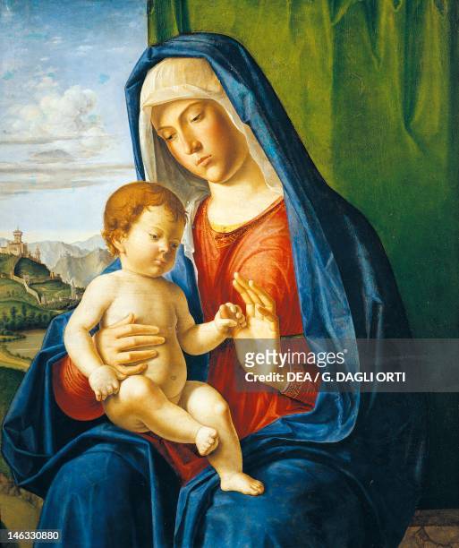 Florence, Galleria Degli Uffizi The Virgin with Child, by Giovanni Battista Cima da Conegliano , tempera on panel, 66x57 cm.