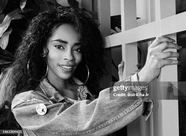 Singer/Songwriter Jody Watley photo session, April 14, 1987 in Los Angeles, California.