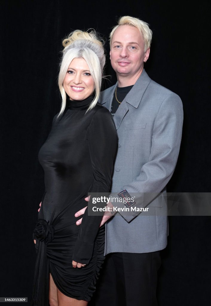 Myles Ridder Jenny Myles and Kid Harpoon attend the 65th GRAMMY Awards on February ...