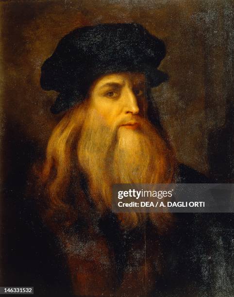 Florence, Galleria Degli Uffizi Presumed self-portrait by Leonardo da Vinci , an Unknown Artist.