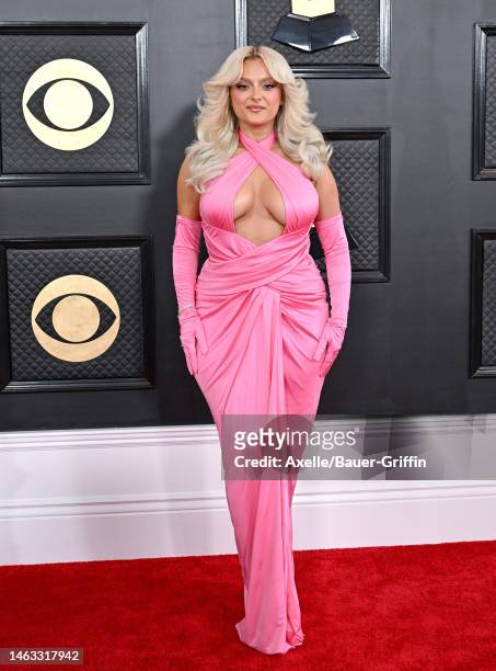 Bebe Rexha attends the 65th GRAMMY Awards at Crypto.com Arena on February 05, 2023 in Los Angeles, California.