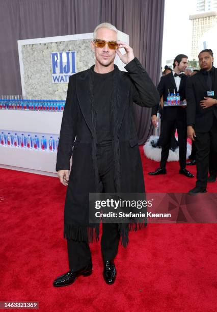 Diplo attends the 65th GRAMMY Awards with FIJI Water at the 65th GRAMMY Awards on February 05, 2023 in Los Angeles, California.