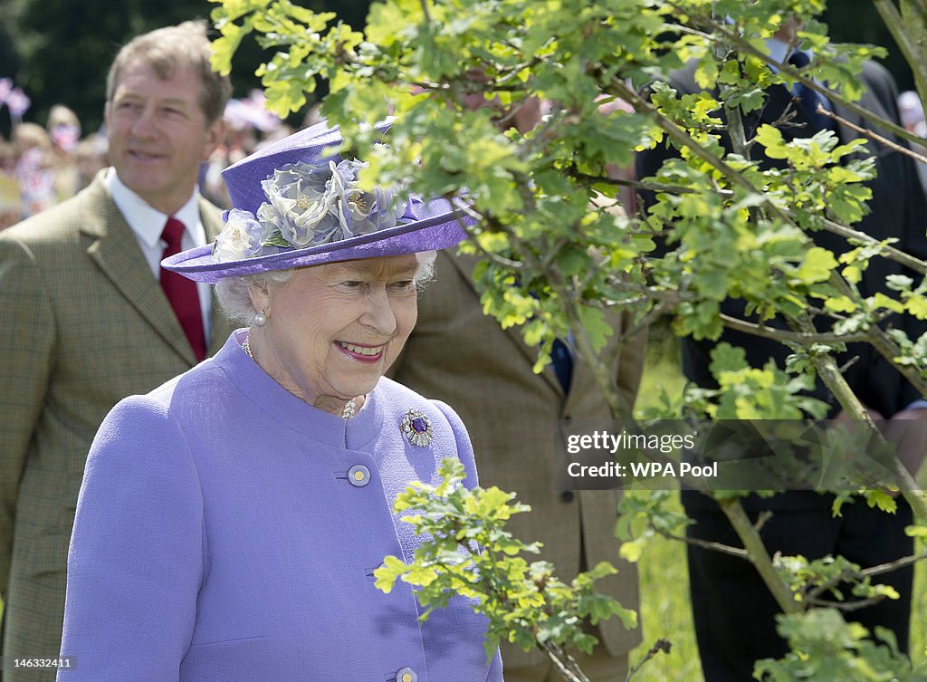 Queen Elizabeth II Visits Hertfordshire