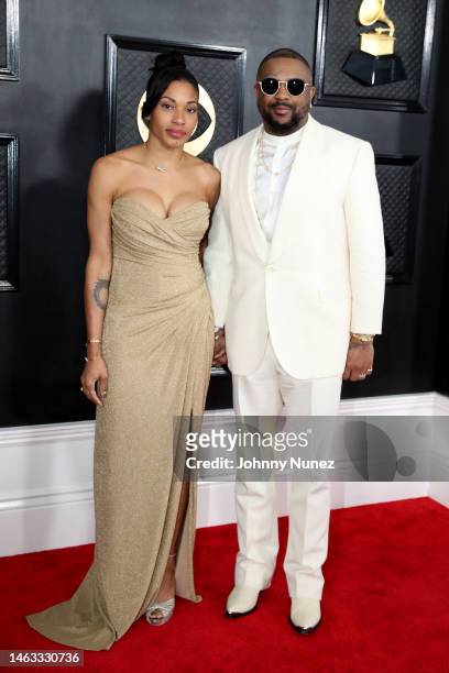 The-Dream with his wife LaLonne Martinez attends the 65th GRAMMY Awards on February 05, 2023 in Los Angeles, California.