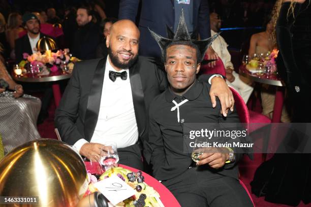 Juan 'OG' Perez and Lil Uzi Vert attend the 65th GRAMMY Awards at Crypto.com Arena on February 05, 2023 in Los Angeles, California.