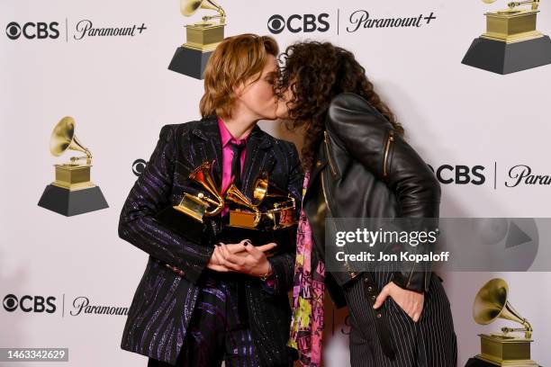 Brandi Carlile winner of Best Americana Album for “In These Silent Days,” Best Rock Song for ”Broken Horses,” and Best Rock Performance for “Broken...