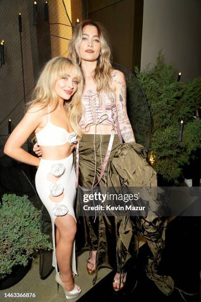 Sabrina Carpenter and Paris Jackson attend Universal Music Group’s 2023 After Party to celebrate the 65th Grammy Awards, Presented by Coke Studio and...