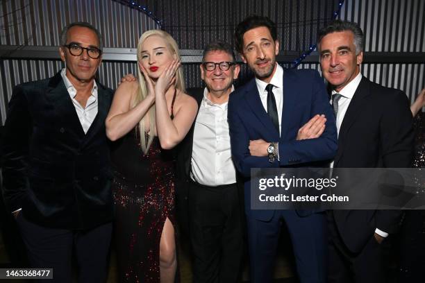 Monte Lipman, Chairman and CEO, Republic Records, Kim Petras, Sir Lucian Grainge, Adrien Brody and Avery Lipman, Co-Founder, President, COO, Republic...