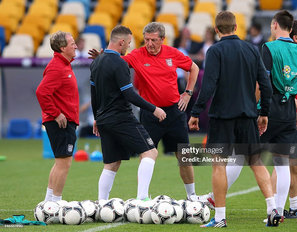 England Training and Press Conference - Group D: UEFA EURO 2012
