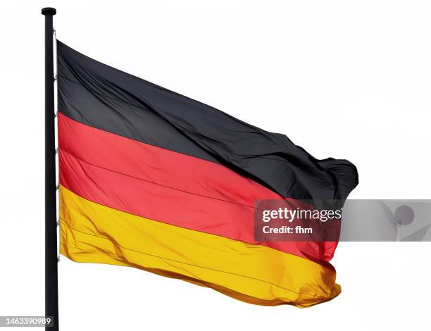 german flag cut out - deutschland flagge stock-fotos und bilder