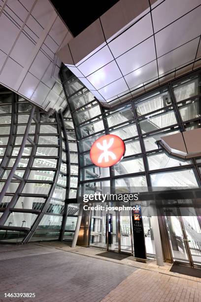 exit h of the guangzhou-shenzhen-hong kong express rail link's west kowloon 2023 - first day of service of the guangzhou shenzhen hong kong express rail link train stock pictures, royalty-free photos & images