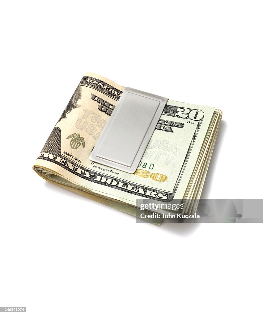 Money clip with cash