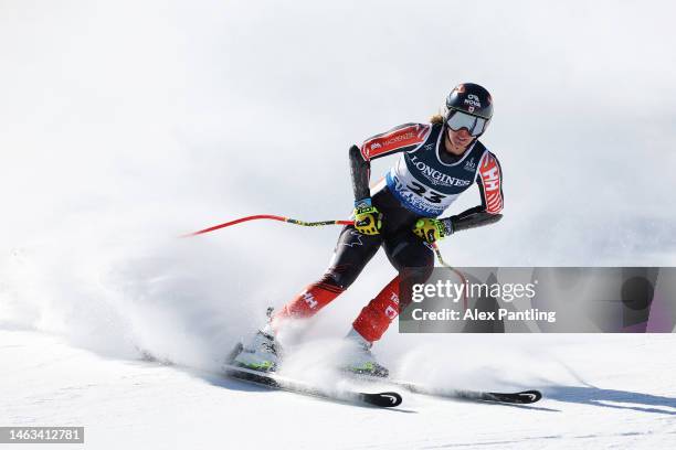 Marie-Michele Gagnon of Canada competes in the Women's Alpine Combined at the FIS Alpine World Ski Championships on February 06, 2023 in Meribel,...