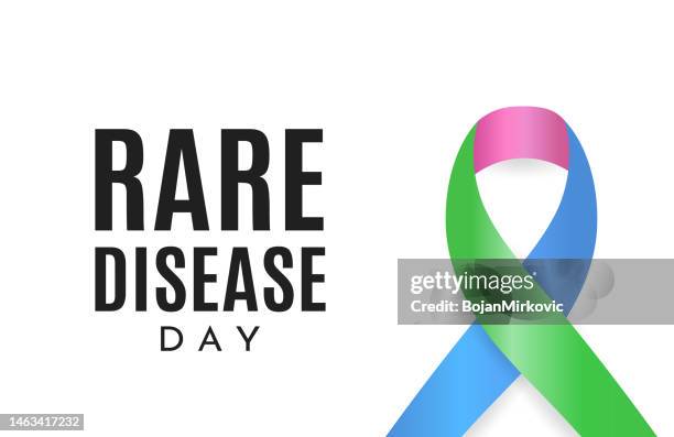 stockillustraties, clipart, cartoons en iconen met rare disease day card. vector - ernstig bedreigde soorten