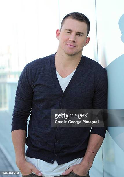 Actor Channing Tatum poses for a portrait at the press junket for his new film "Magic Mike" at the Thompson Hotel on June 14, 2012 in Toronto, Canada.