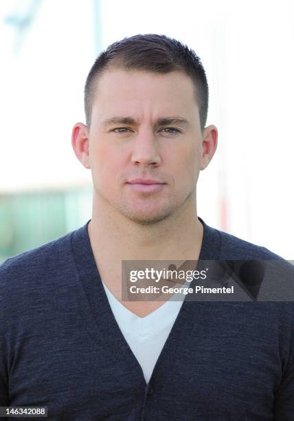 Actor Channing Tatum poses for a portrait at the press junket for his new film "Magic Mike" at the Thompson Hotel on June 14, 2012 in Toronto, Canada.