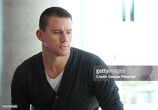 Actor Channing Tatum poses for a portrait at the press junket for his new film "Magic Mike" at the Thompson Hotel on June 14, 2012 in Toronto, Canada.