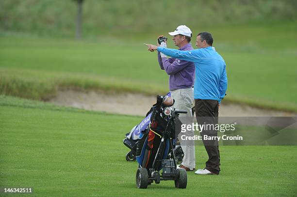 John Thompson and Donal Hurley of Powerscourt GC in action during the Virgin Atlantic PGA National Pro-Am Championship - Regional Final at the K Club...
