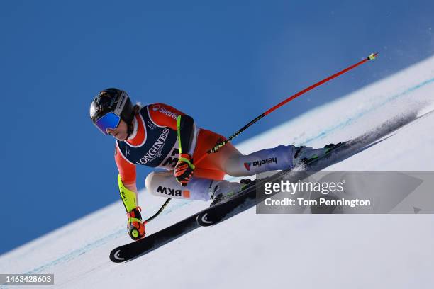 Lara Gut-Behrami of Switzerland competes in the Women's Alpine Combined at the FIS Alpine World Ski Championships on February 06, 2023 in Meribel,...