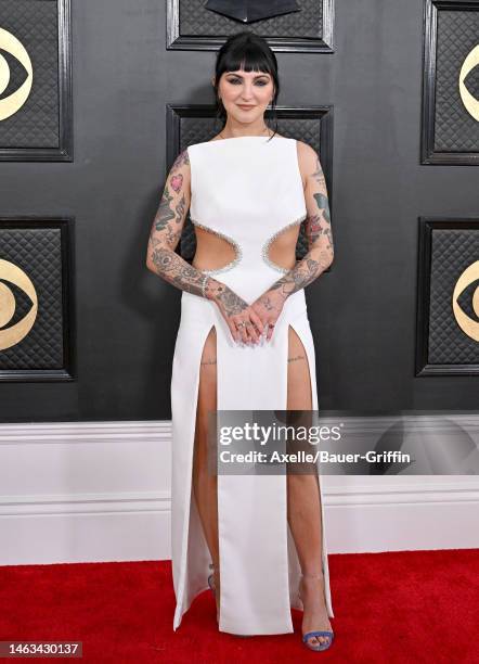 Julia Michaels attends the 65th GRAMMY Awards at Crypto.com Arena on February 05, 2023 in Los Angeles, California.