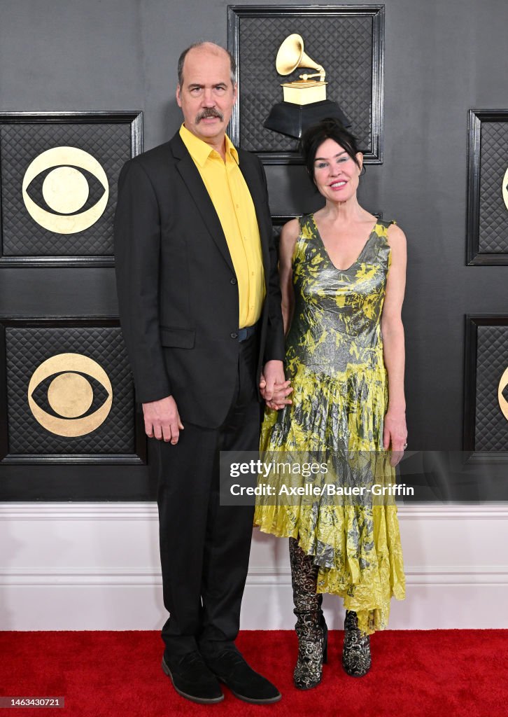 Krist Novoselic and Darbury Stenderu attend the 65th GRAMMY Awards at ...