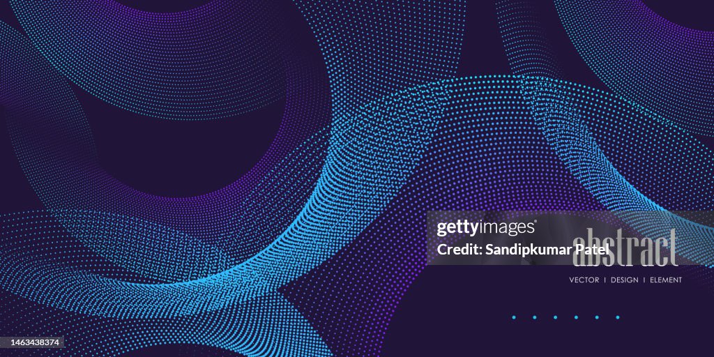 Punktspiralförmige Verlaufslinie Abstrakter Hintergrund