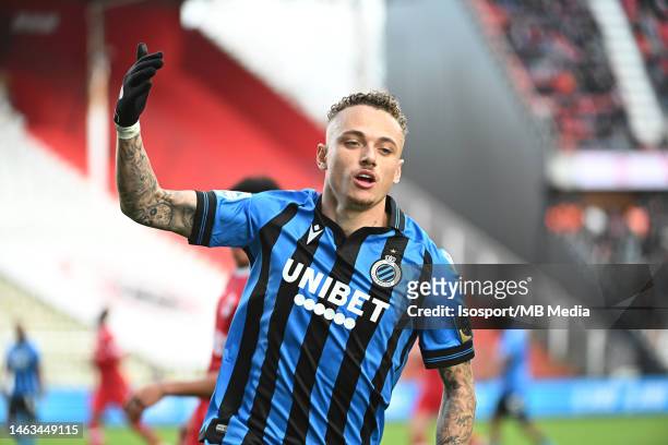Noa Lang of Club Brugge during the Jupiler Pro League season 2022 - 2023 match day 24 between Royal Antwerp FC and Club Brugge February 5, 2023 in...