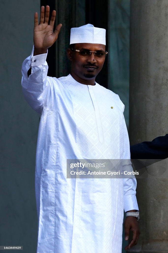 Macron Meets Chad Transitional President Mahamat Idriss Deby Itno