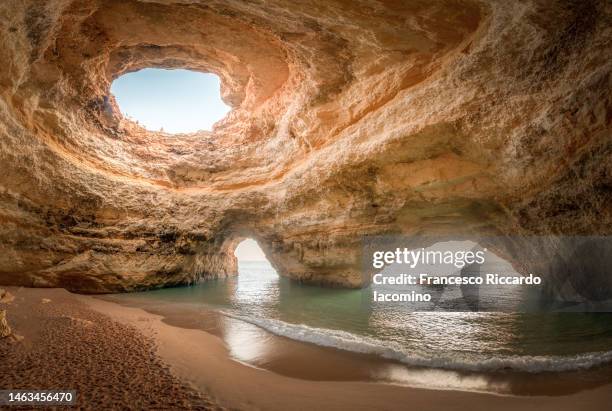 benagil cave in algarve, portugal, europe - iacomino portugal stock-fotos und bilder