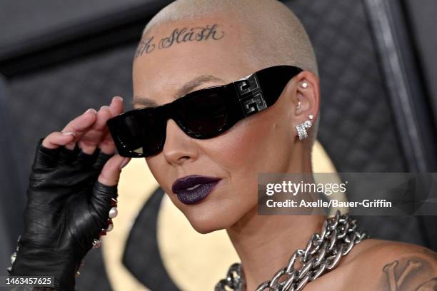 Amber Rose attends the 65th GRAMMY Awards at Crypto.com Arena on February 05, 2023 in Los Angeles, California.