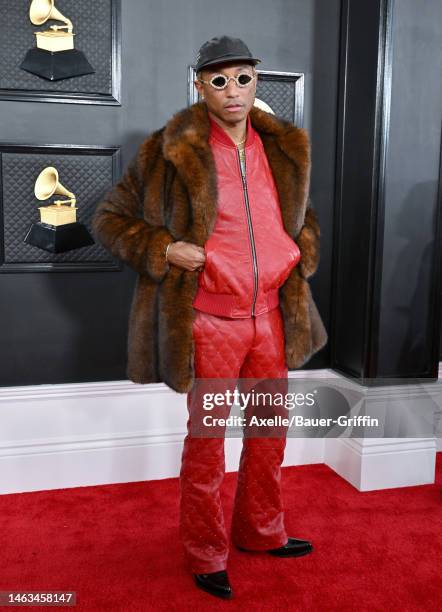 Pharrell Williams attends the 65th GRAMMY Awards at Crypto.com Arena on February 05, 2023 in Los Angeles, California.