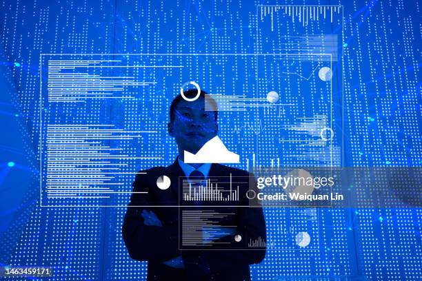 manipulating big data - china business stockfoto's en -beelden