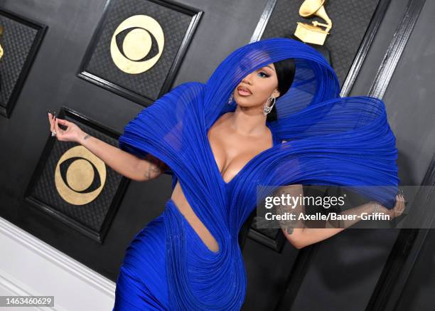 Cardi B attends the 65th GRAMMY Awards at Crypto.com Arena on February 05, 2023 in Los Angeles, California.