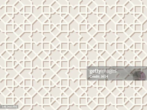 arabic style seamless pattern - islamic stock illustrations