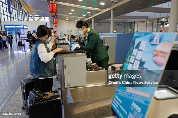 Spring Sls Check In Spring Airlines Photos and Premium High Res Pictures - Getty Images